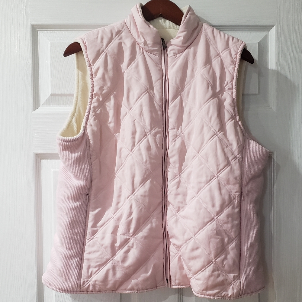 Izod Pink Comfy Fleece Vest